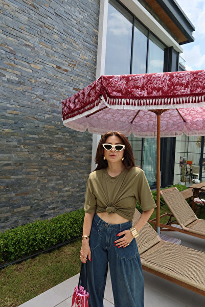 Özge Özgenç Osnovna majica sa podstavljenim ramenima
