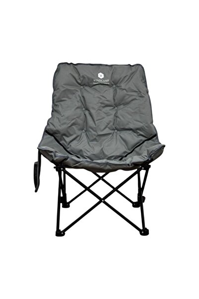 windcamp Unisex Gri Katlanır Kamp Sandalyesi (bel Korunaklı) Kamp Sandalyesi