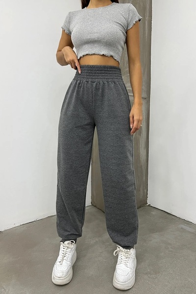 mrv women Women's Jogger Extra High Waist Compact Combed Cotton Sweatpants (Not Elasticated Cuffs)