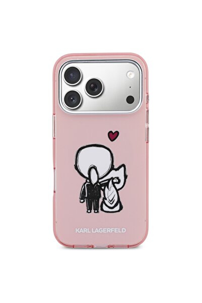 Karl Lagerfeld Θήκη MagSafe Karl & Choupette για iPhone 17 Pro Ροζ