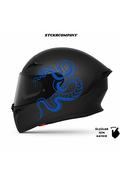 STCKRCO Yılan Kask Sticker – Motor Kaskı İçin Premium Snake Yılan Sticker