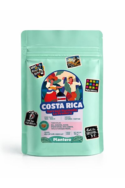 PLANTERO Costa Rica Tarrazu Çekirdek Nitelikli Dünya Kahveleri Serisi (180g, ...
