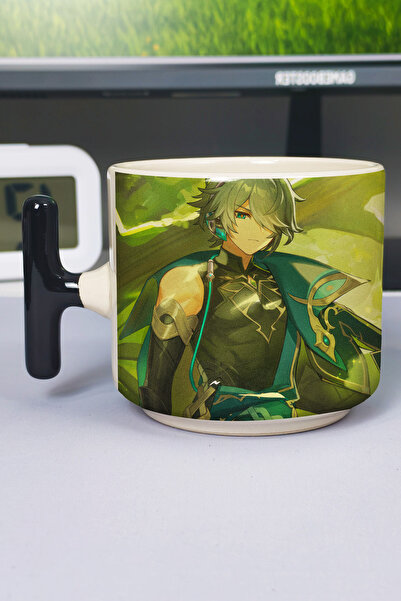 ZipZap Alhaitham Genshin Impact Printed Ceramic Luxury Mug (1 Piece) T-Shaped...