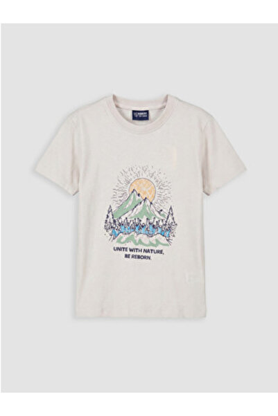 LC Waikiki New Season Lilac Printed Boys' T-Shirt