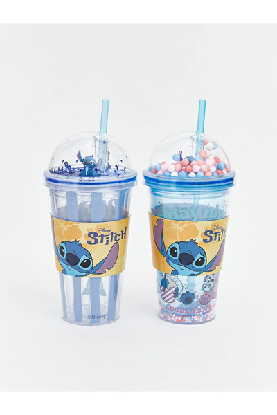 LC Waikiki Karışık Lilo ve Stitch Baskılı Pipetli Bardak