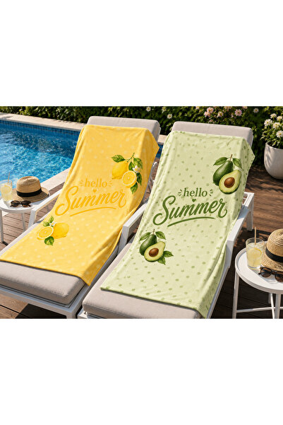 Piloji Green Polka Dot Avocado Patterned + Yellow Polka Dot Lemon Patterned B...