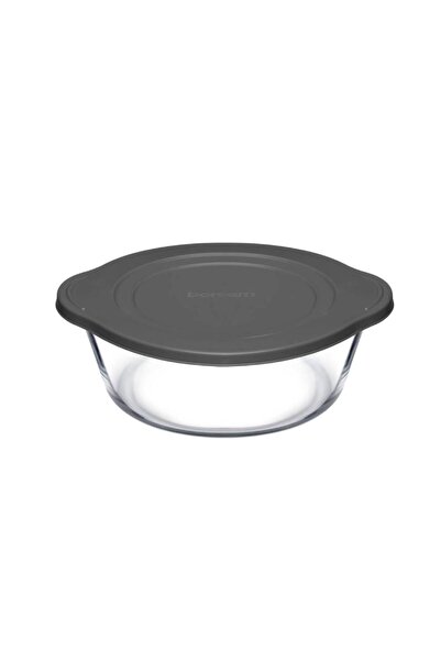 Paşabahçe وعاء بوركام بغطاء (غطاء بلاستيكي رمادي، 2200 سم مكعب)
