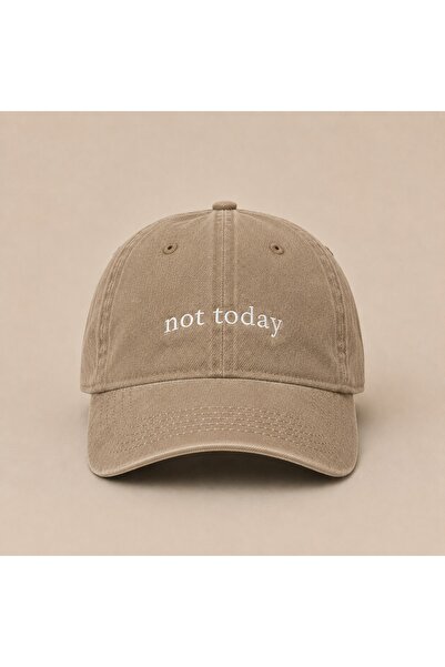 WeavedCo Custom Design Embroidery: Minimal "Not Today" (Not Today) Embroidere...