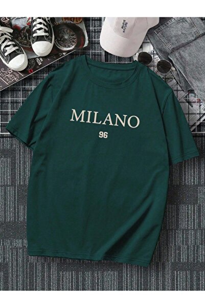 classy moda Άνετη εφαρμογή, Oversize, Μίνιμαλ μπλούζα με στάμπα μπροστά, κοντ...