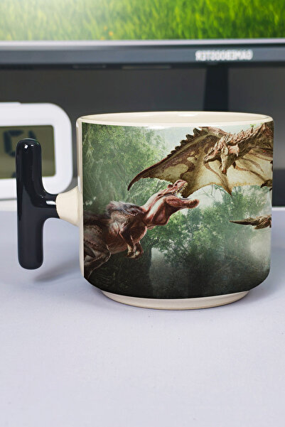 ZipZap Monster Hunter: World Printed Ceramic Luxury Mug (1 Piece) T-Shaped Sp...