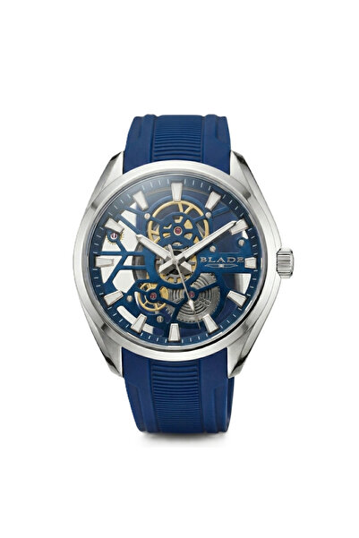 Blade Rogue Blue SS Case & Silicone Strap Three-hands Men's Watch