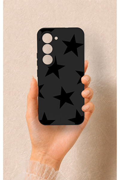 Vip Case Tecno Spark 40 Pro Uyumlu Siyah Star Desenli Silikon Kılıf