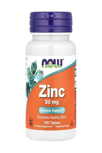 Now Foods Zinc 50mg Tablets Immune Support and Antioxidant Supplement 100 Tab...