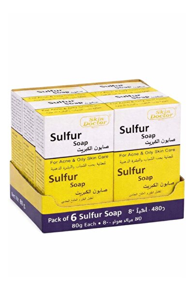 Skin Doctor Sulfur Soap 80g – Pack of 6 | Acne Treatment & Oil Control Bar | ...