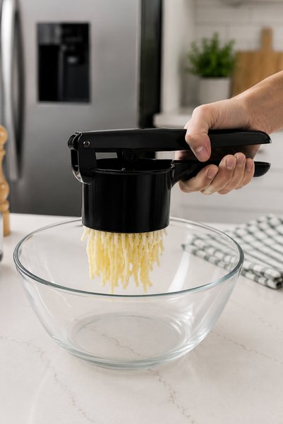 Destpak Potato Masher - Non-Clumping Potato Masher - Mashed Potato Maker - Potato Press - High Quality