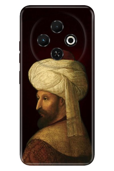TECNO Spark 30C (KL5n) Kılıf Fatih Sultan Mehmet Temalı Desenli Darbe Emici S...