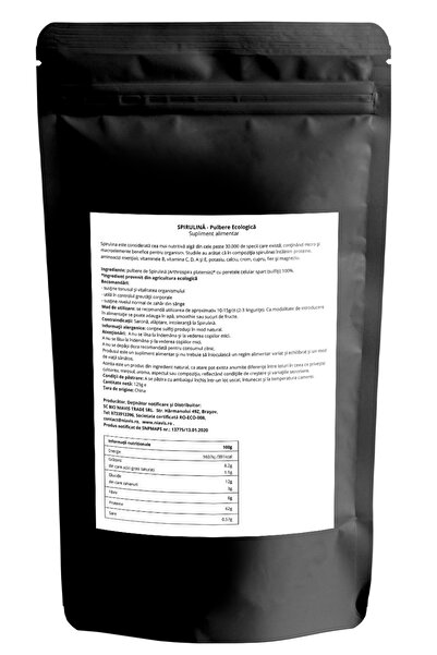 Niavis Spirulina Pulbere Ecologica/Bio 125G