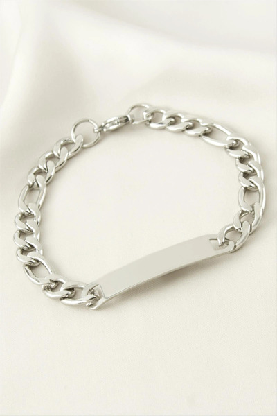 Eco Lounge Engraved Steel Bracelet (Name Can Be Engraved) 3.5 cm