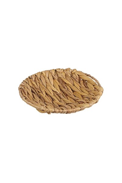 OEM Tavă decorativă din fibre naturale, Multicolor, Ø20 cm, Hiacint de apă, c...
