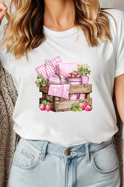 Sarah's Boutique Women's T-shirt – 100% cotton – Strawberry Crate