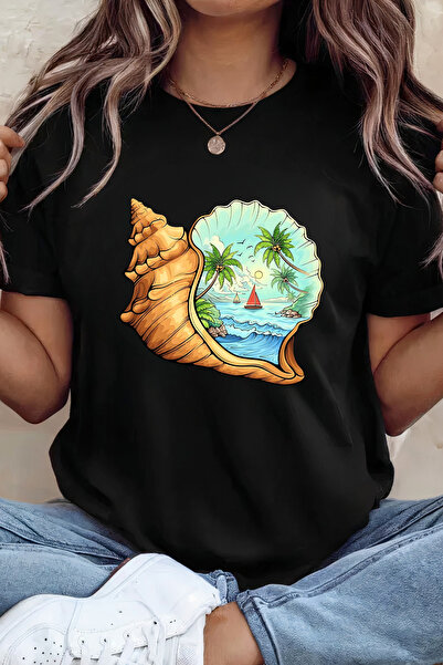 Sarah's Boutique Women's T-shirt – 100% cotton – Shell Scenery