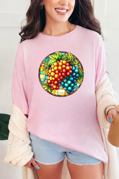 Sarah's Boutique Women's T-shirt – 100% cotton – Stained Grapes