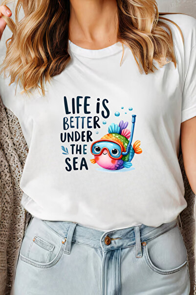 Sarah's Boutique Women's T-shirt – 100% cotton – Under Sea
