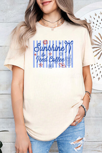 Sarah's Boutique Women's T-shirt – 100% cotton – Coffee Stripes