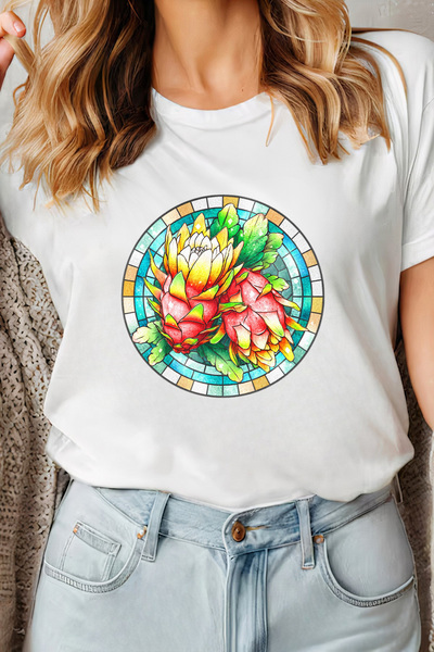 Sarah's Boutique Women's T-shirt – 100% cotton – Stained Protea