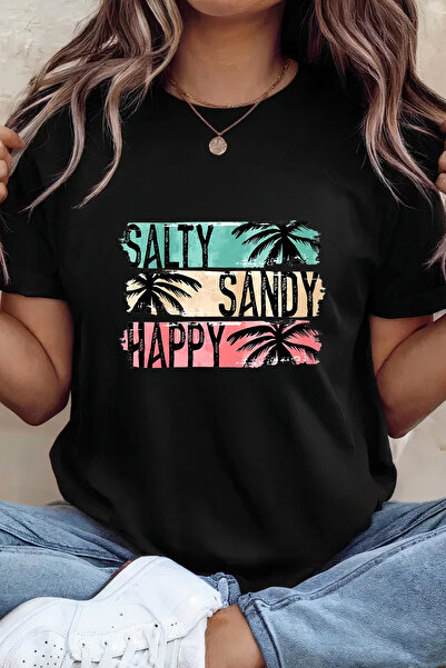 Sarah's Boutique Women's T-shirt – 100% cotton – Salty Sandy