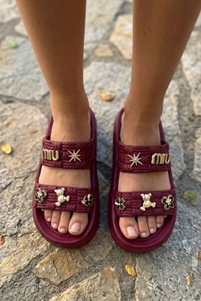 sefayol Mayhew Burgundy Orthopedic Women's Slippers