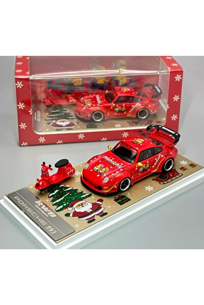 ULTIMATE PLAYER UP Porsche 993 RWB Red Christmas Motosiklet (Pleksi-Kapalı Ku...