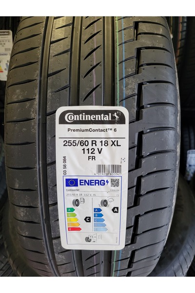 Continental 255/60r18 Premium Contact6 112V XL FR Yazlık Lastik 2024 Üretim*