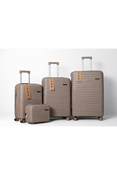 carbon Pp Material Anti-Crack Travel Luggage 4Pcs Set
