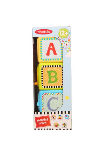 Infunbebe Jucarie bebelusi cuburi stacabile – 12 luni+