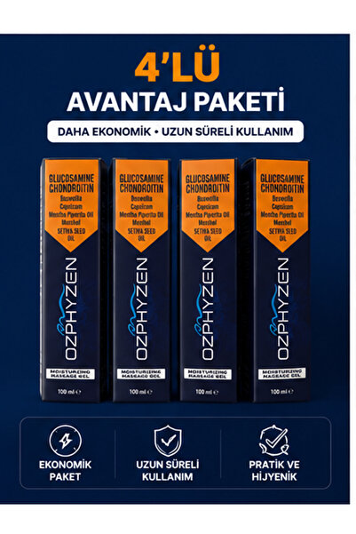 ESVELLA Ozphyzen Eklem ve Kas Bakım Jeli 4 x 100 ml Avantaj Paketi
