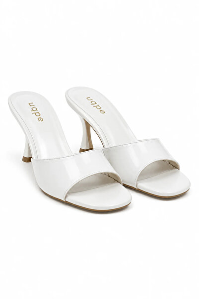 uqpe Liora Wide Single Strap Oval Toe Goblet Heeled Stylish Women's Slippers ...