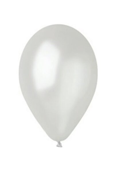 Gemar Metallic Balloon 100 Pieces 28cm White