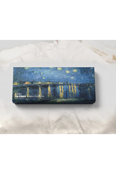 Meya design Van Gogh Starry Night Design Feather Dip Pen and Calligraphy Set ...