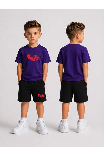 LORVEX Set pantaloni scurți pentru copii Băieți (pantaloni scurți - tricou) C...