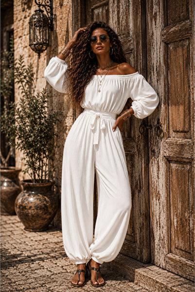 NA ADDESIGN Luna Nomad Jumpsuit, Relaxed Fit Jumpsuit, Madonna Collar Jumpsuit