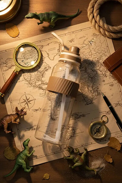 Miniso Jurassic World Licensed Plastic Water Bottle with Ergonomic Handle and...