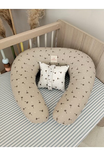 MAMARADUGA Breastfeeding Pillow and Support Cushion Chicory Stone Color Poplin
