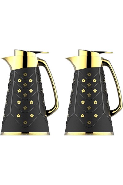 Generic Vacuum Insulated Tea and Coffee Pot, 2 Pieces, 1.0/1.0 Liter, Black G...