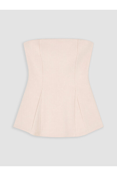 LC Waikiki Nevavm Strapless Neckline Peplum Corset Blouse with a Difference