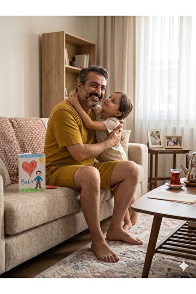 Ayans Pijama Babalar Günü Hediyesi Likralı Penye Kapri Cepli Pijama Takımı