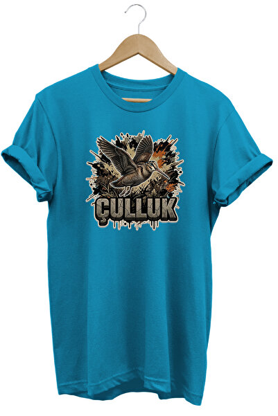 remonz Çulluk Graphic Printed Crew Neck Cotton Hunter Nature T-Shirt