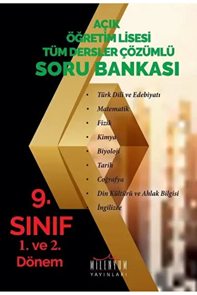 Milenyum Yayınları Açıköğretim Lisesi 9. Sınıf Tüm Dersler Çözümlü Soru Bankası
