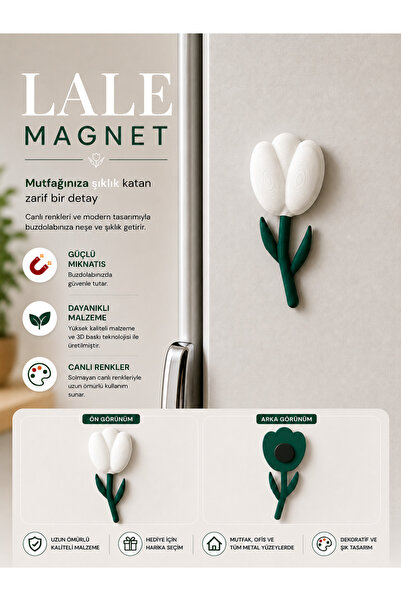 ZifiriArts Lale Magnet – Dekoratif Buzdolabı Süsü