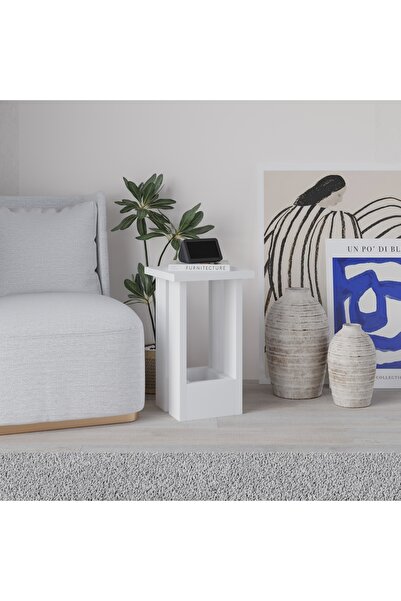 Mourah Home Tasos Side Table 30cm W - White